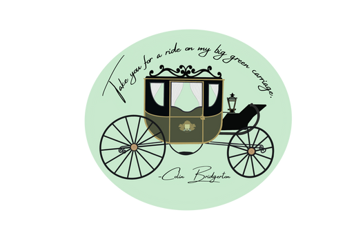 Big Green Carriage Colin Bridgerton quote sticker