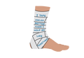 I Tape Ankles Better Than I Hold My Life Together sticker featuring a taped ankle illustration