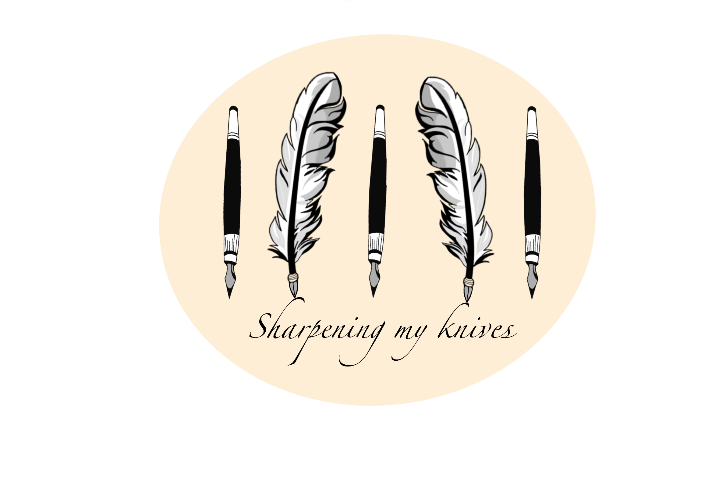 Sharpening My Knives Bridgerton quill sticker
